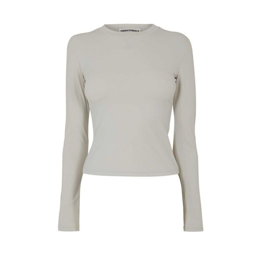 Couture Club Womens/Ladies Sculpting Long-Sleeved T-Shirt / Bone